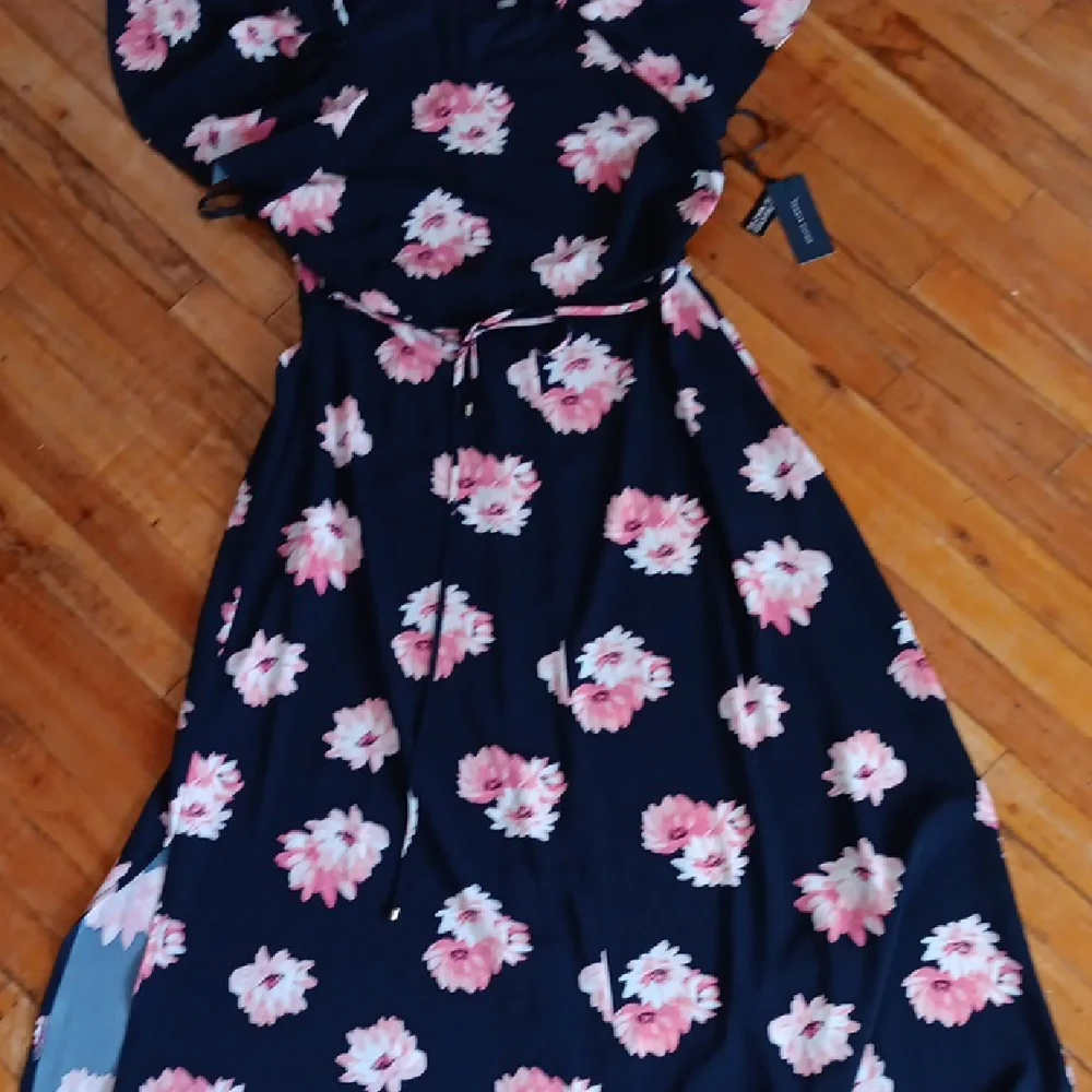 Tommy Hilfiger Navy Dress with Pink Accents 14 NWT - Picture 6 of 9